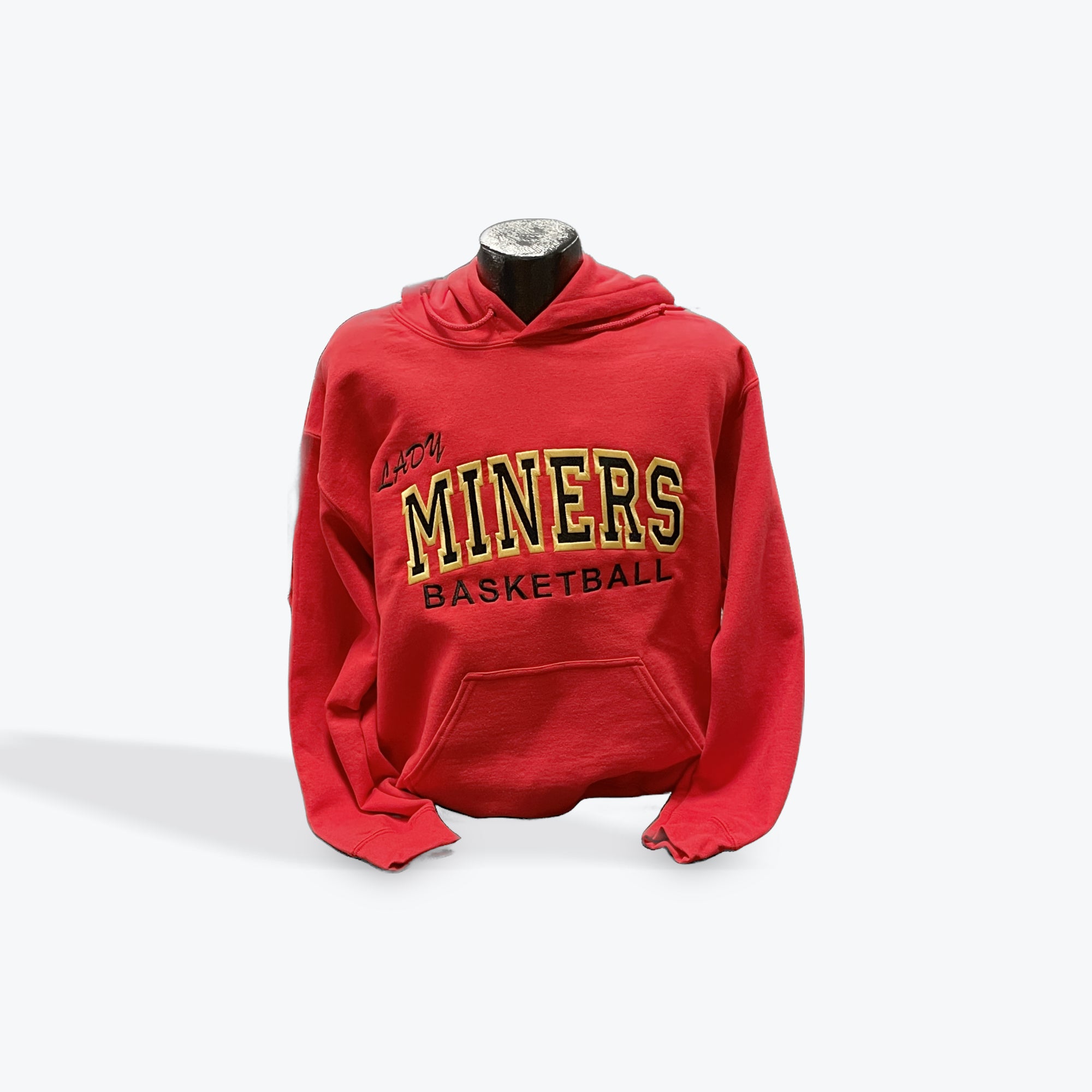 Embroidered Lady Miners Basketball Sweatshirt Red | Old 40 Trading Co